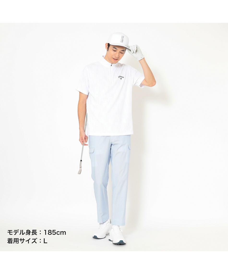 キャロウェイ(Callaway) ゴルフウェア 半袖シャツ ロゴジャガード半袖