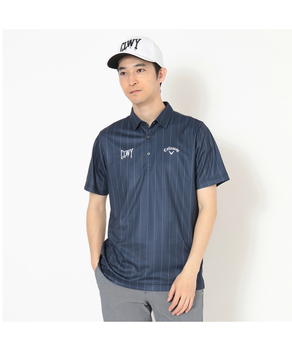 キャロウェイ(Callaway) ゴルフウェア シャツセット カノコストライプ