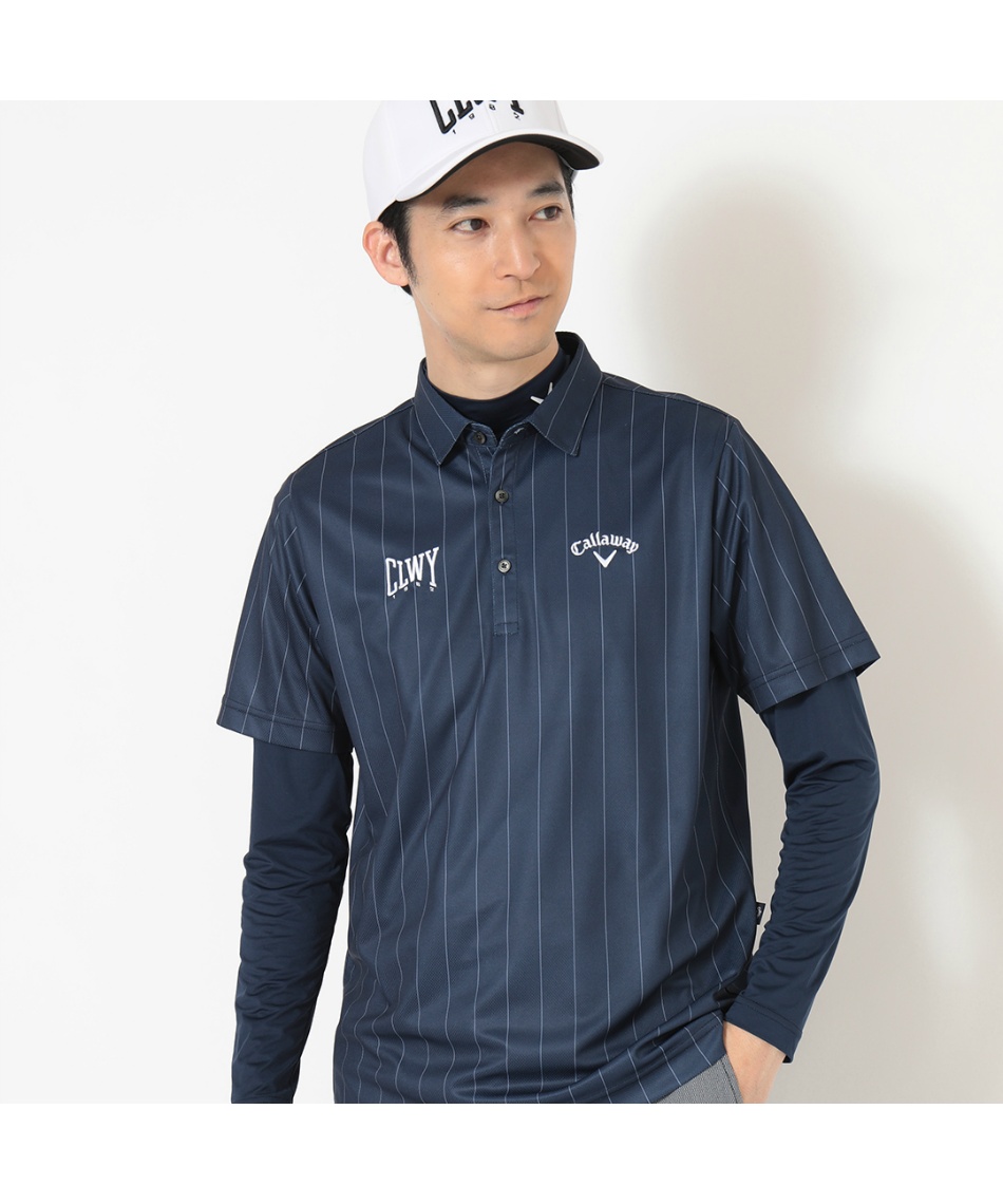 【まとめ売り特価】Callaway 半袖ゴルフシャツセット ３Lサイズ キャロウェイ(Callaway) ゴルフウェア シャツセット カノコストライプ