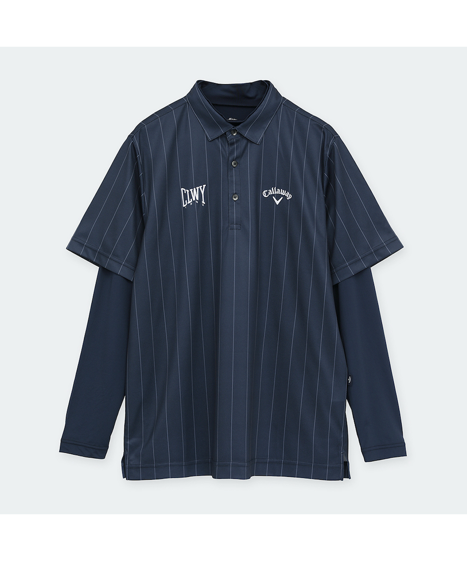 キャロウェイ(Callaway) ゴルフウェア シャツセット カノコストライプ