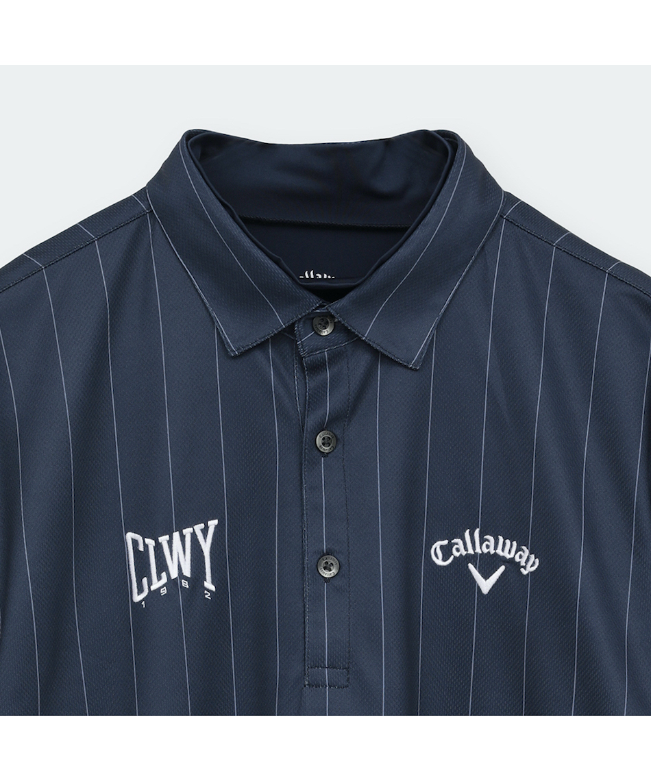 キャロウェイ(Callaway) ゴルフウェア シャツセット カノコストライプ