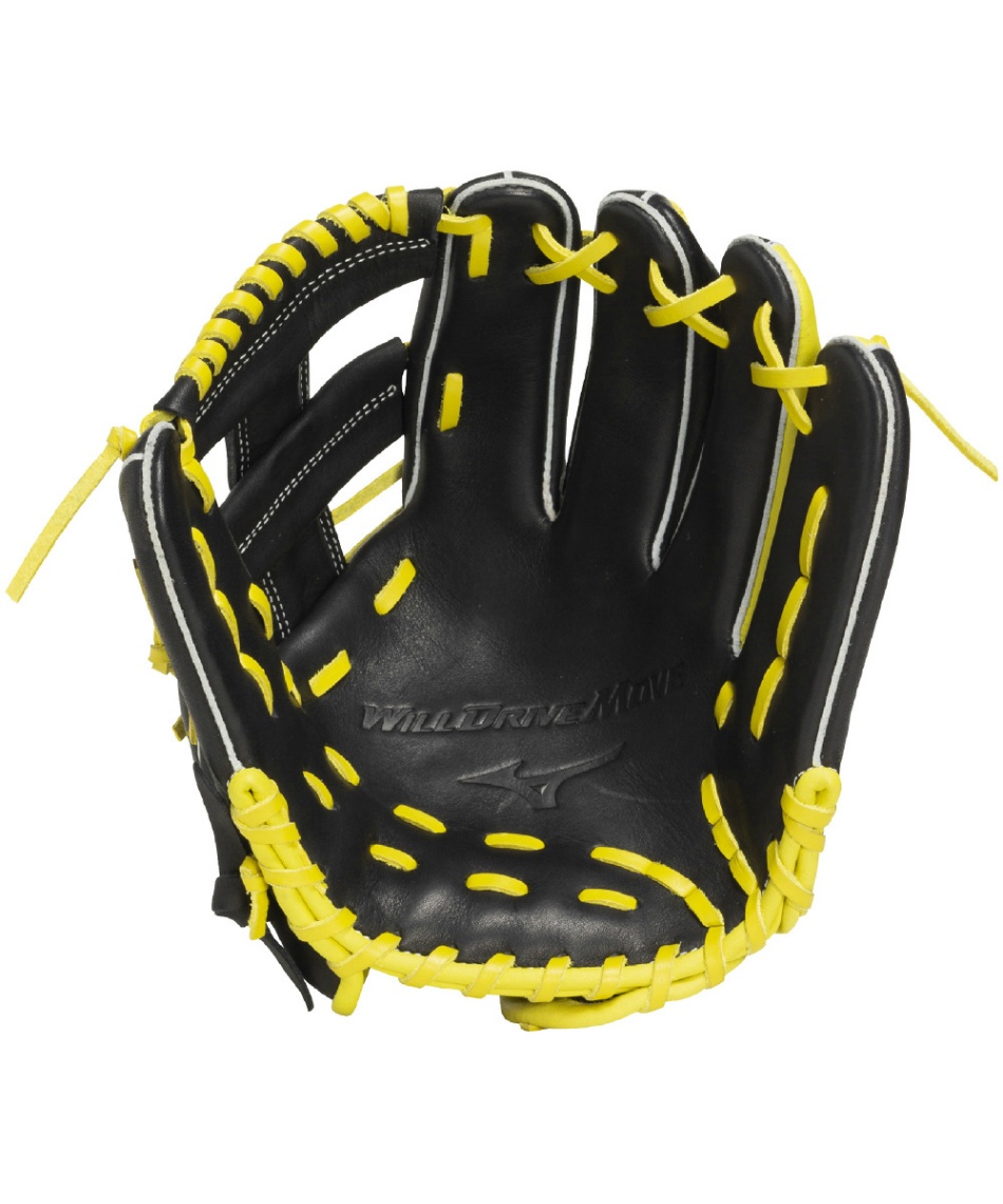 引き取り専用　トレーニングビッグミット（ジュニアサイズ）ブラック✕イエロー ミズノ(MIZUNO) 野球 少年軟式グローブ オールラウンド用 ジュニア用