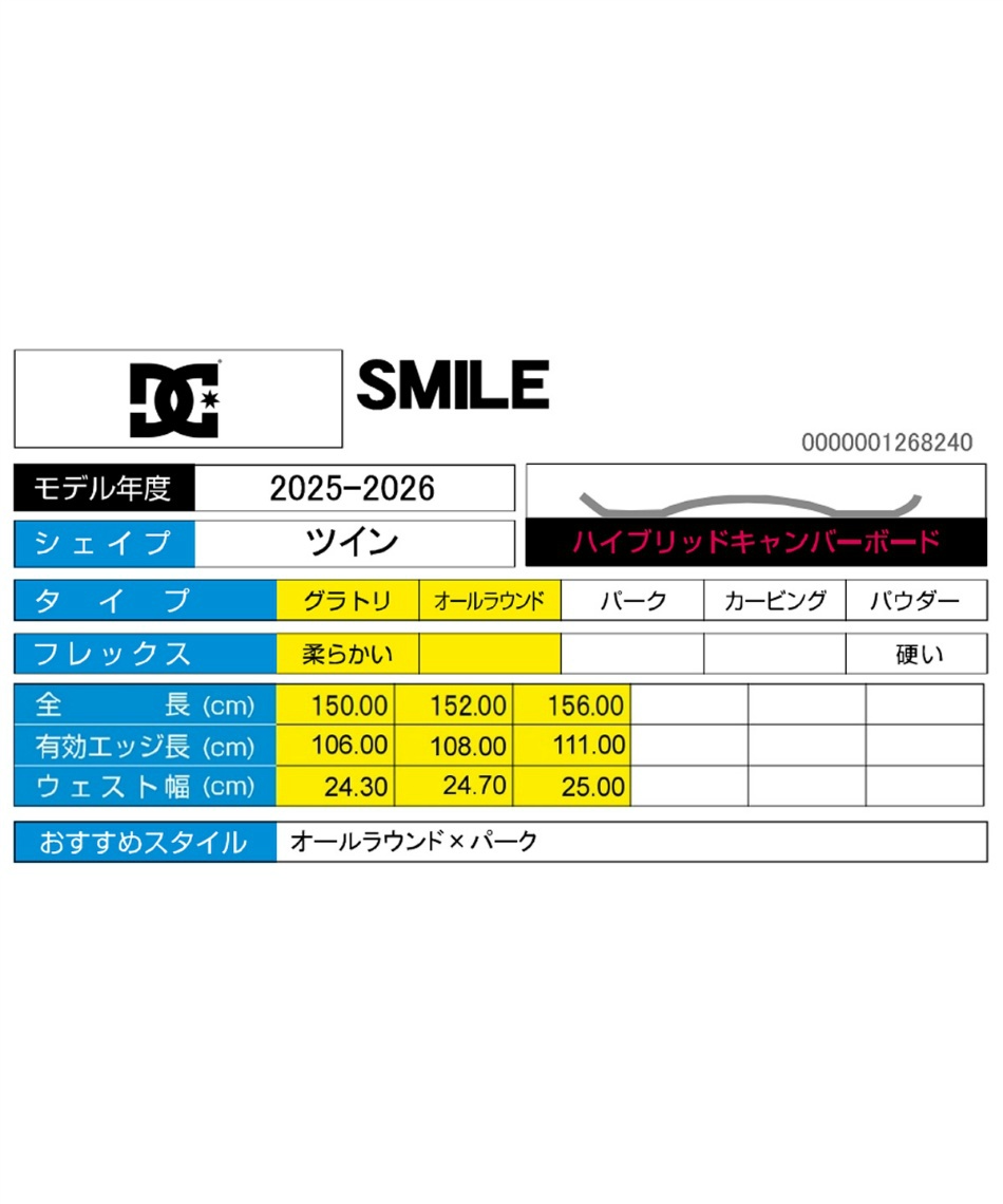スノーボード 3点セット SMILE+TRANS+SUPERB ボード板＋ビンディング＋
