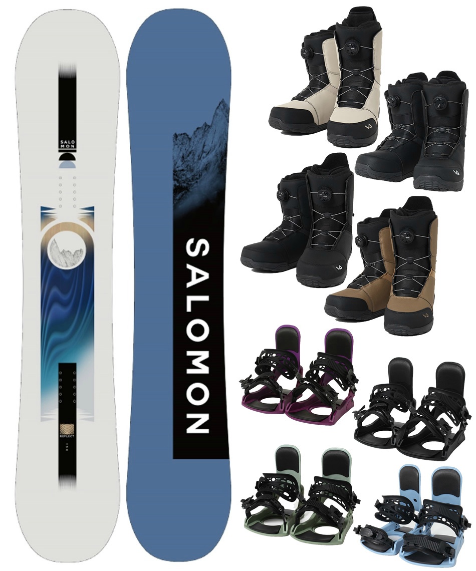 スノーボード 3点セット L49185200 REFLECT MEN+KONNECT+SUPERB ボード