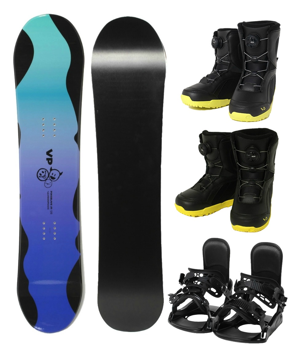 初心者向け スノーボード板・ビンディング・ブーツ・ゴーグル 4点