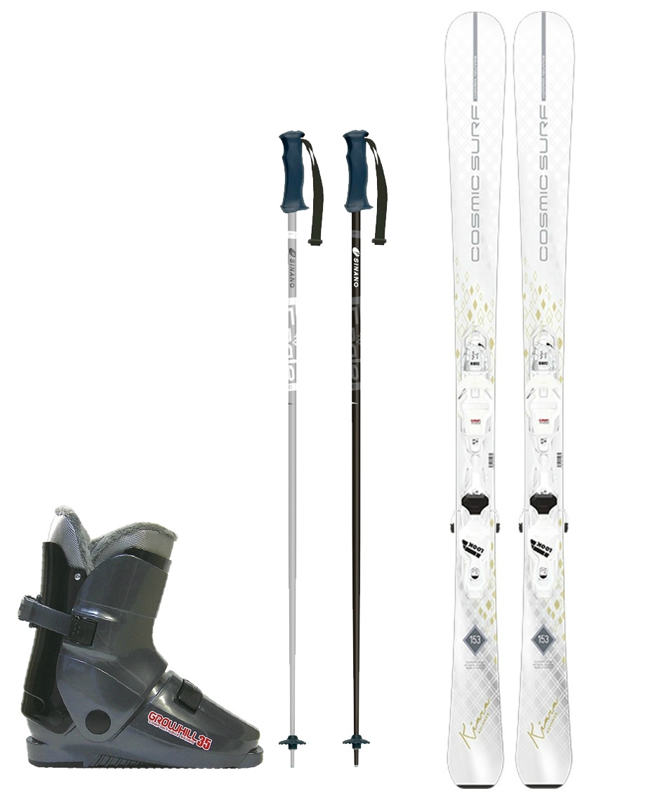 コスミックサーフ(COSMICSURF) スキー板 オールラウンド 4点セット