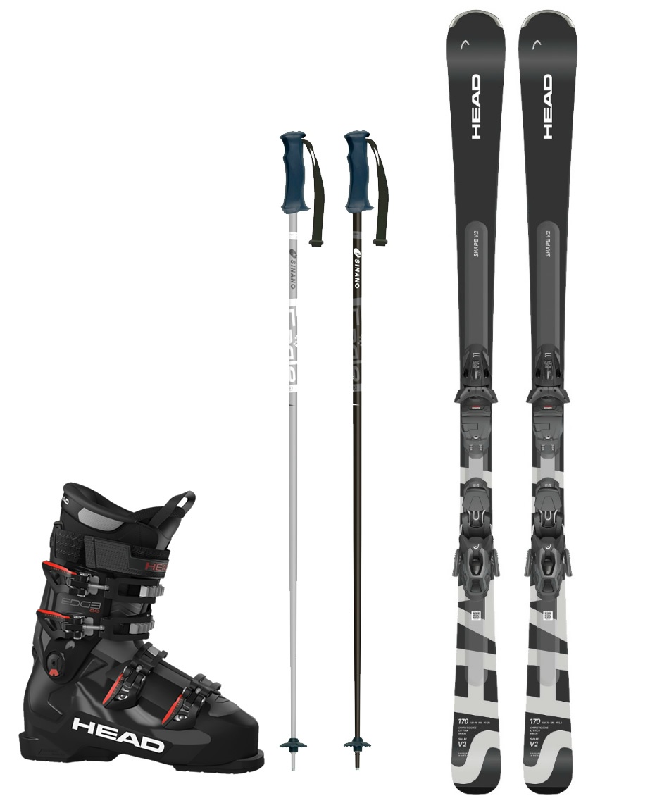 ヘッド(HEAD) スキー板 オールラウンド 4点セット Shape V2+PR11GW+