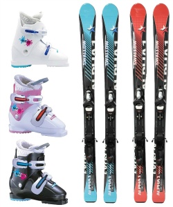 スキー板　90センチ　ブーツ19センチセット スキー3点セット 板110cm 靴20.5cm ストック90cm 楽天市場