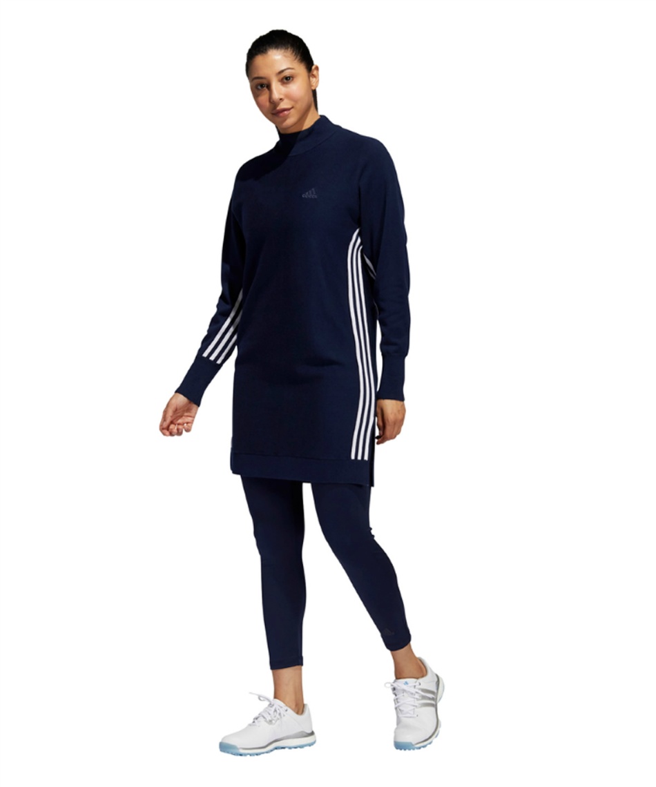アディダス Adidas ゴルフウェア ワンピース スリーストライプス プルオーバー セーターワンピース Ins15 スポーツ用品ならヒマラヤオンラインストア 公式