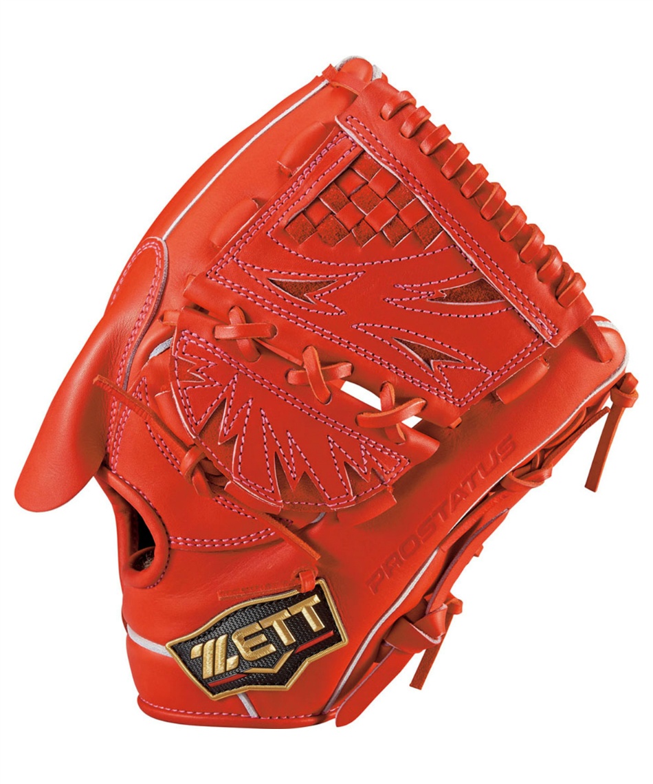 ZETT PRO STATUS 投手用グローブ 赤 ZETT PRO STATUS 投手用グローブ 赤 軟式 グラブ プロステイタス