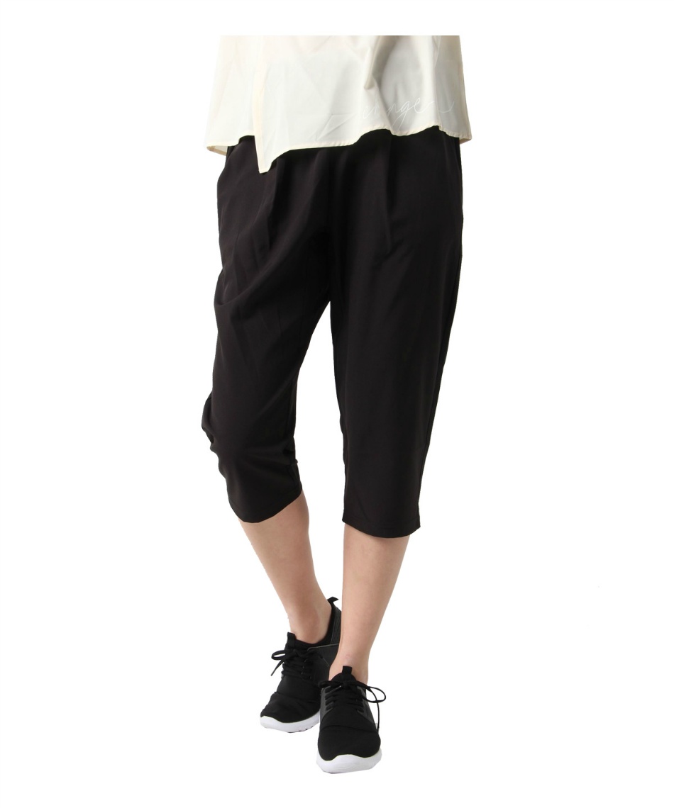 Stretchカプリパンツ　ブラック　M Stretchカプリパンツ ブラック M 7分丈 パンツ レディース