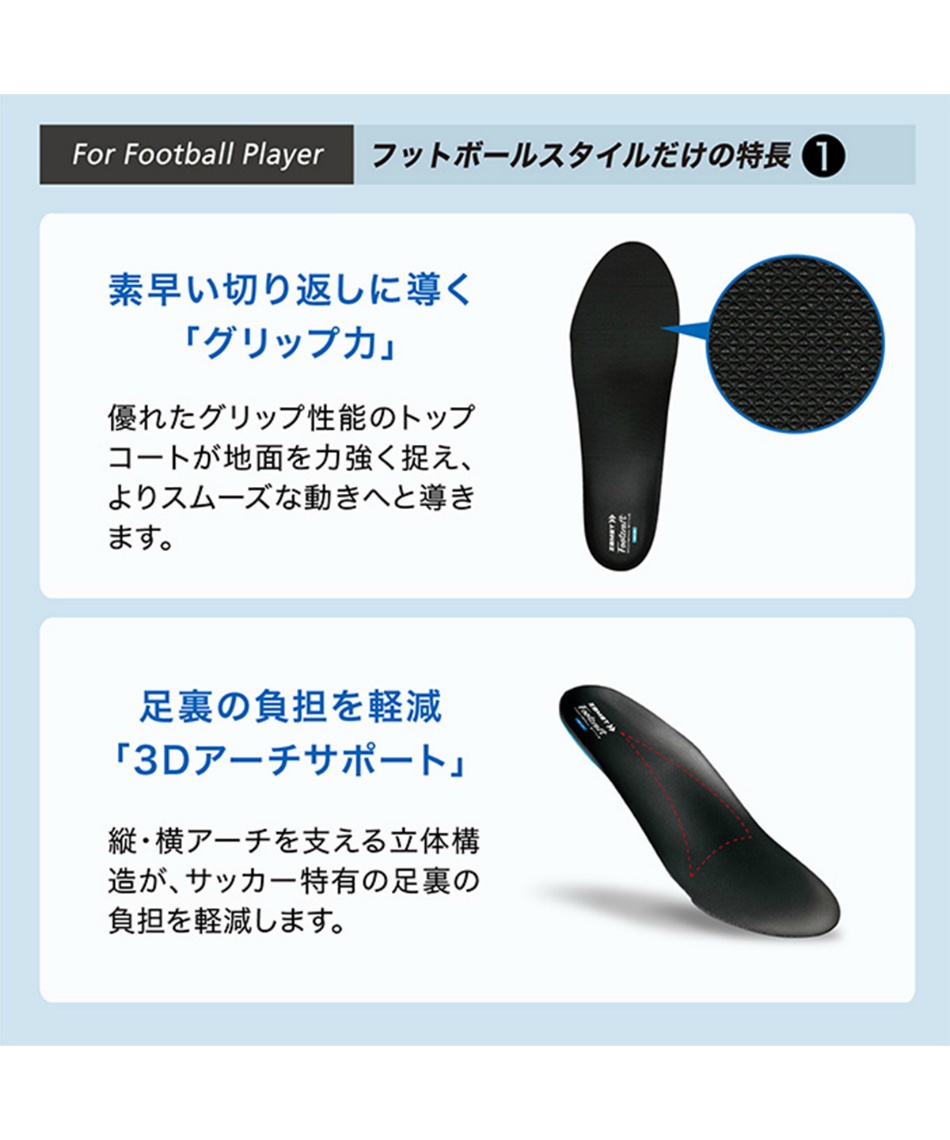 ザムスト(ZAMST) インソール フットクラフト フットボール