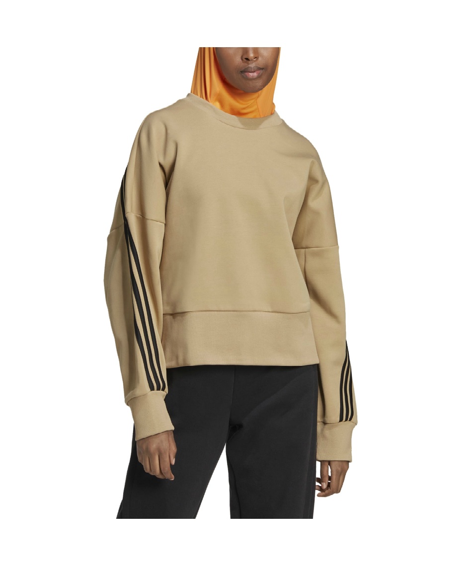 adidas　アディダス　リンガー　スウェット　ベージュ　ブラック アディダス(adidas) スウェットトレーナー スポーツウェア