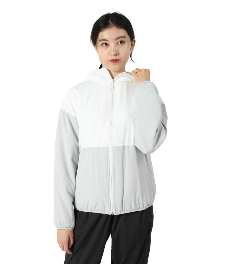 ALO yoga ホワイト フード付きウィンドブレーカー ALO yoga ホワイト フード付きウィンドブレーカー