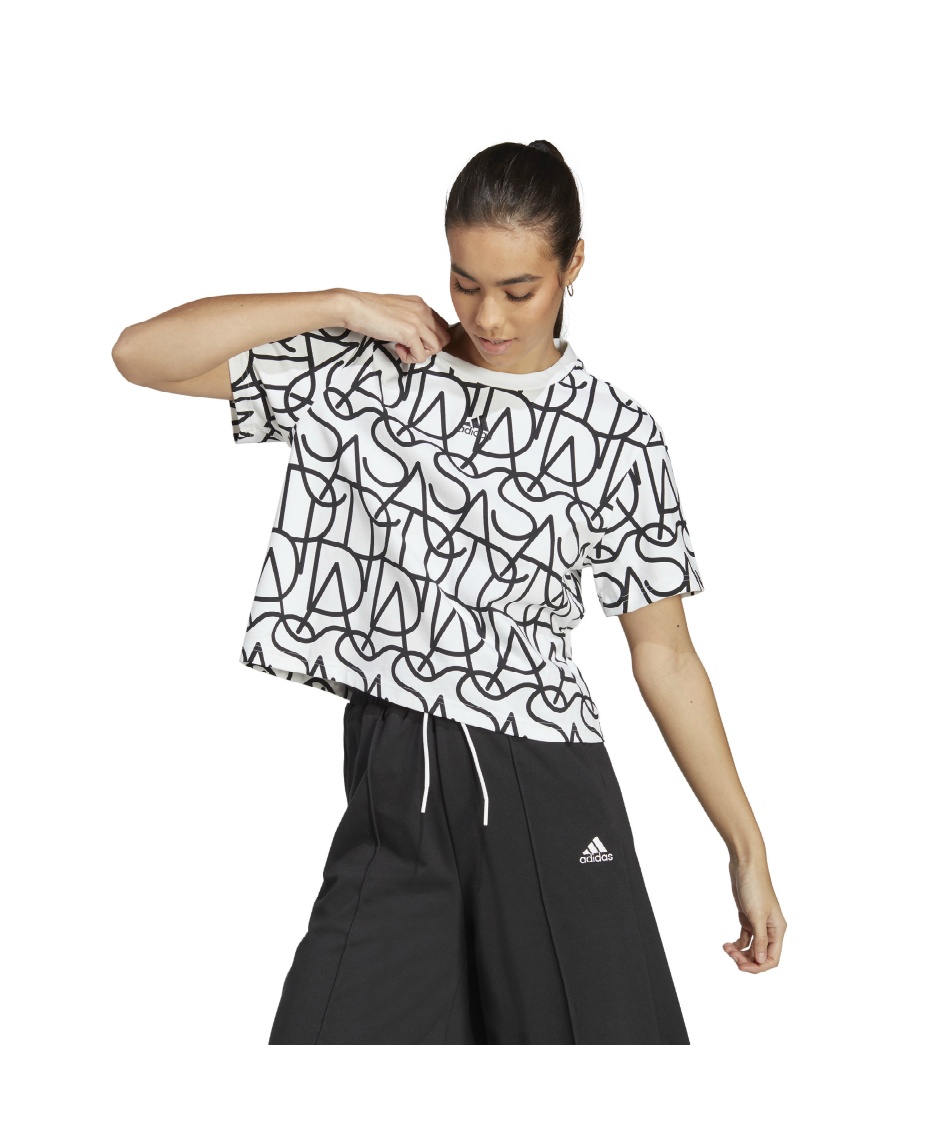 Tシャツ 半袖 オールオーバー アディダス グラフィック ボーイフレンド