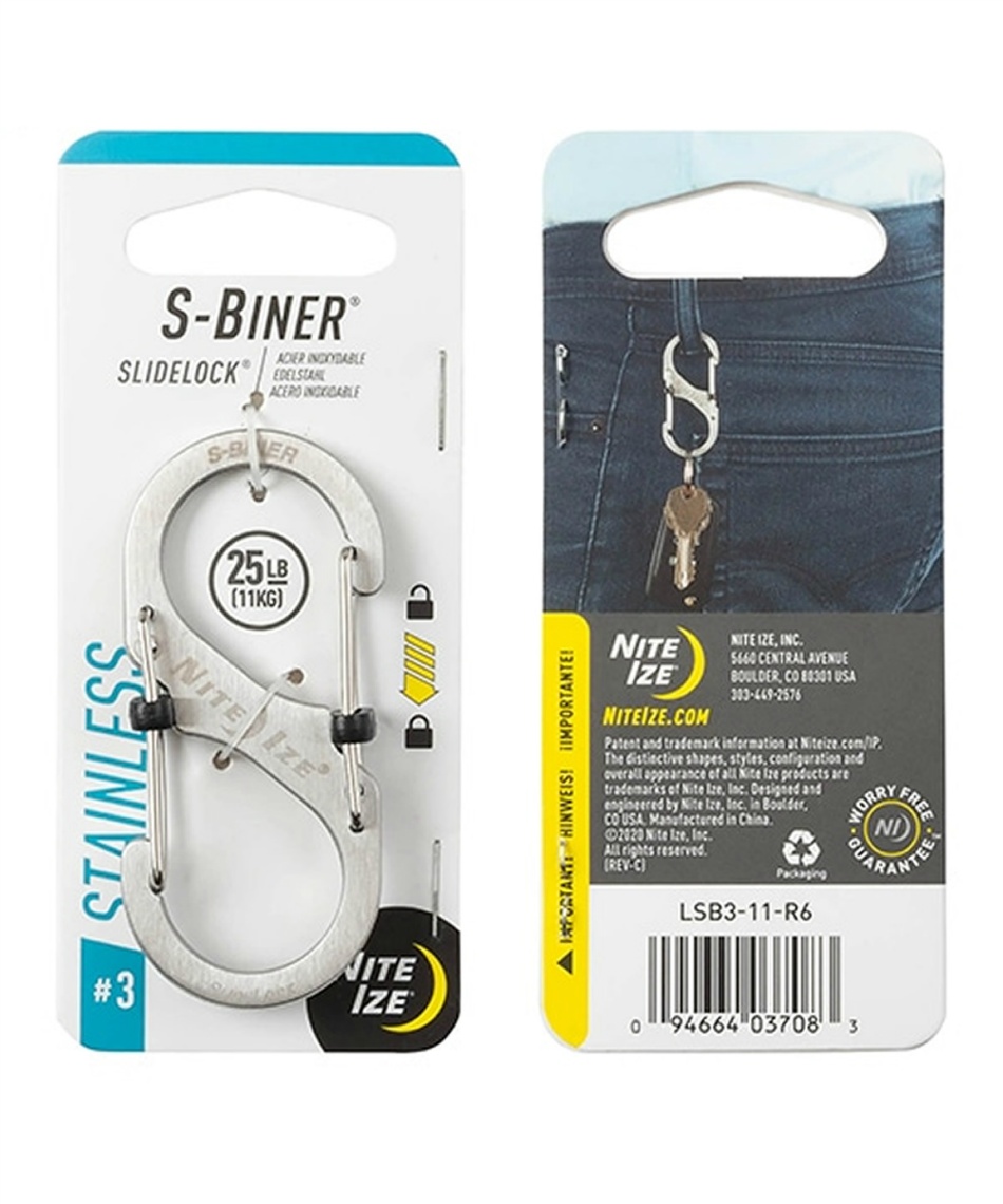 ナイトアイズ(NITEIZE) カラビナ Sバイナー スライドロック＃3 NI03708