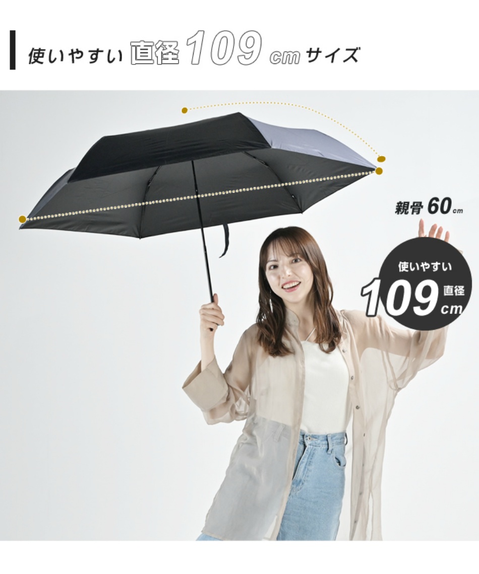 BEAMS×ウラワン 折りたたみ傘 56cm 晴雨兼用 BEAMS×ウラワン2024/2025 晴雨兼用アンブレラ : DREAMS COME