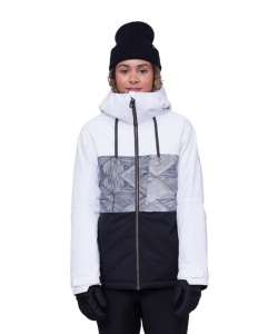 獲得ポイント251pt 【送料無料】シックスエイトシックス(686) スノーボードウェア ジャケット ATHENA INSULATED JACKET M2W311 WHITE GEO COLORBLOCK レディース WH CLRBLK S