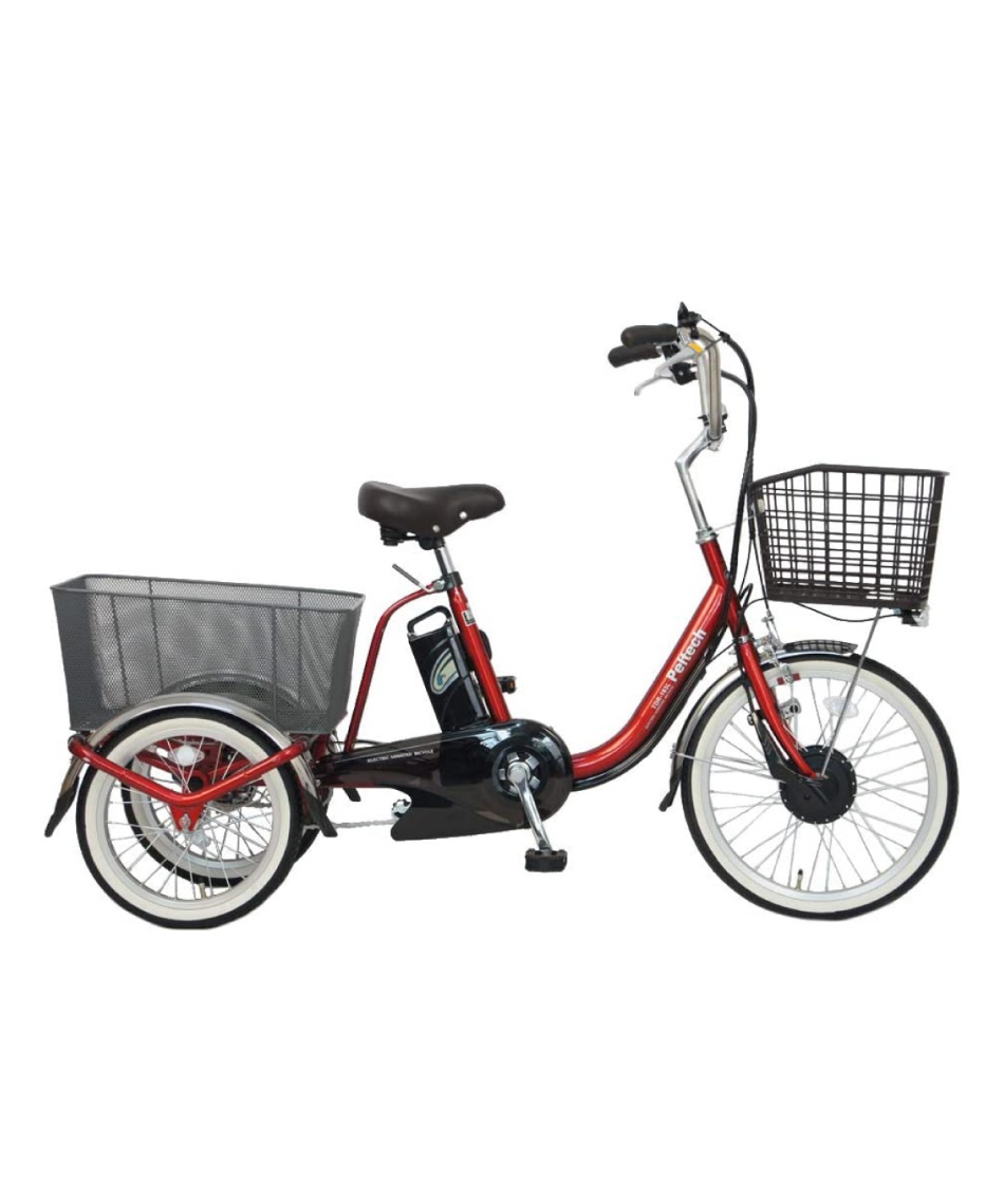 メーカー直送】 自転車 20/16型電動アシスト三輪車 TDR-163L-8AH