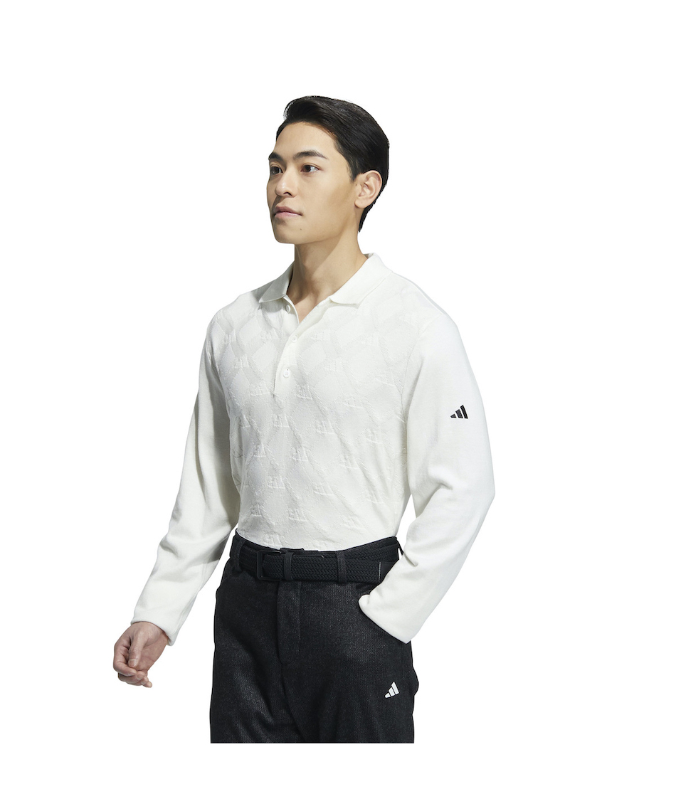 アディダス(adidas) ゴルフウェア ポロシャツ 長袖 アーガイル柄