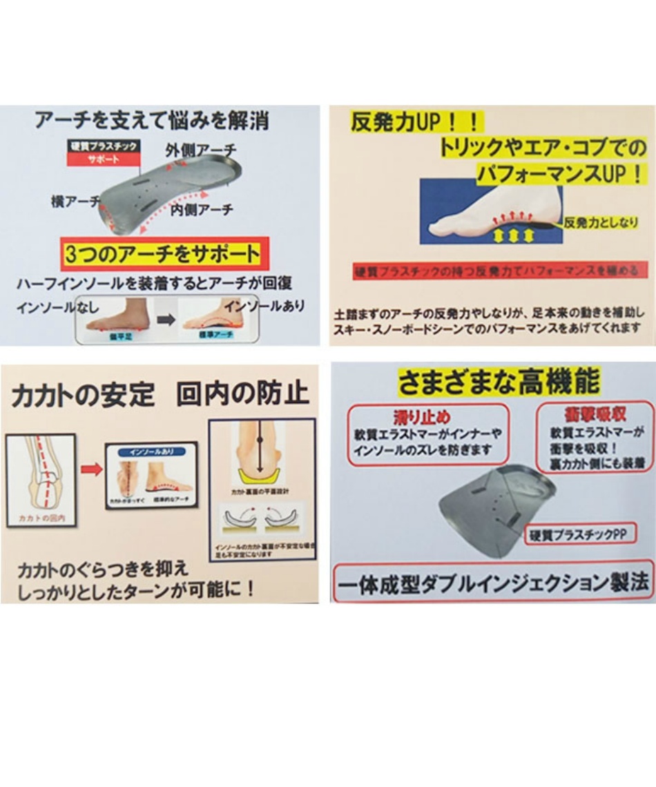 スキーゴー(SKI GO) スキー スノーボード ハーフインソール HALF INSOLE FHP スポーツ用品ならヒマラヤオンライン