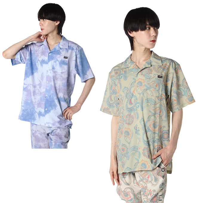 ビラボン BILLABONG ラッシュガード 半袖 メンズ ラッシュT 水陸両用 BE01A123 UVカット 水陸両用 プール 海水浴 サーフ系 アロハ柄