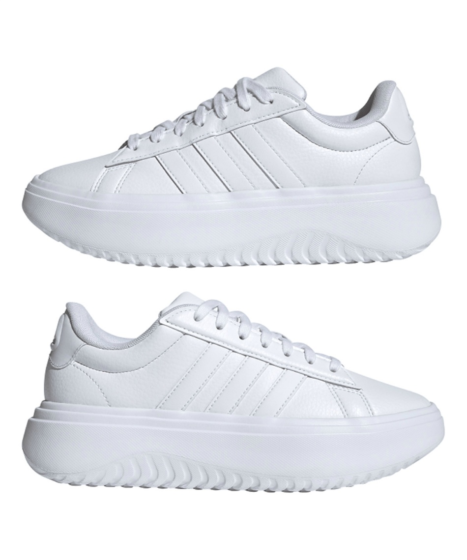 【ADIDAS】GRAND COURT PLATFORM ★テニスシューズ adidas Grand Court Platform Sneakers - White | Free Shipping