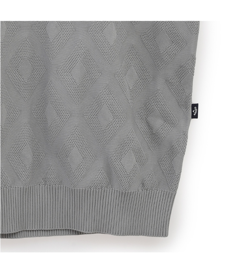 ゴルフウェアー　ニットベスト ゴルフウェア ニットベスト ダイヤジャカードソフトタッチポリエステル