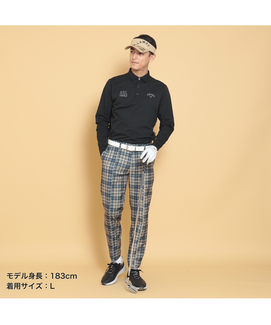 ゴルフウェア ポロシャツ 長袖 カノコ長袖シャツ C24233100