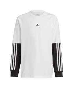 [ADIDAS] Tシャツ 長袖 バスケットボール ホワイト adidas tシャツ バスケットボール 長袖Tシャツ（ジェンダー