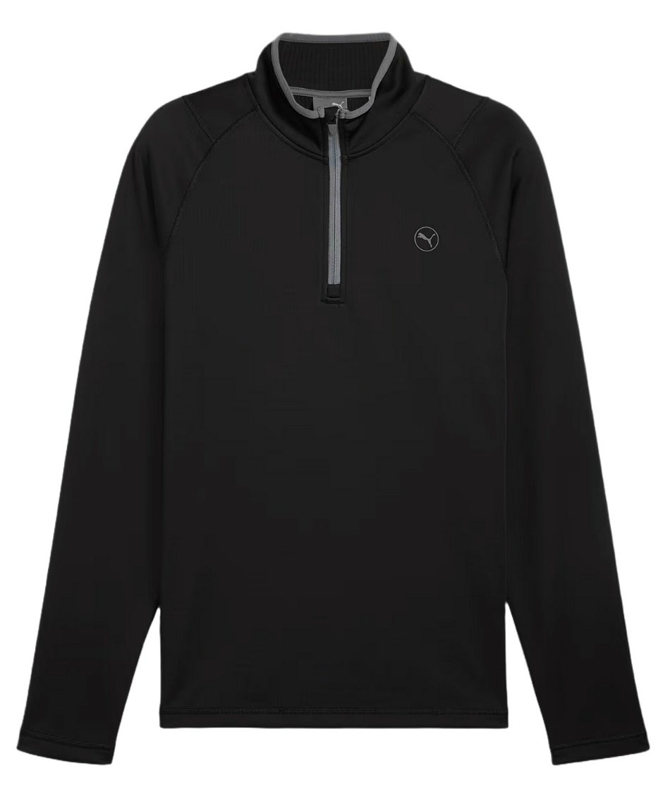 ゴルフウェア スウェットワッフル フリース 1/4 ジップ クルー