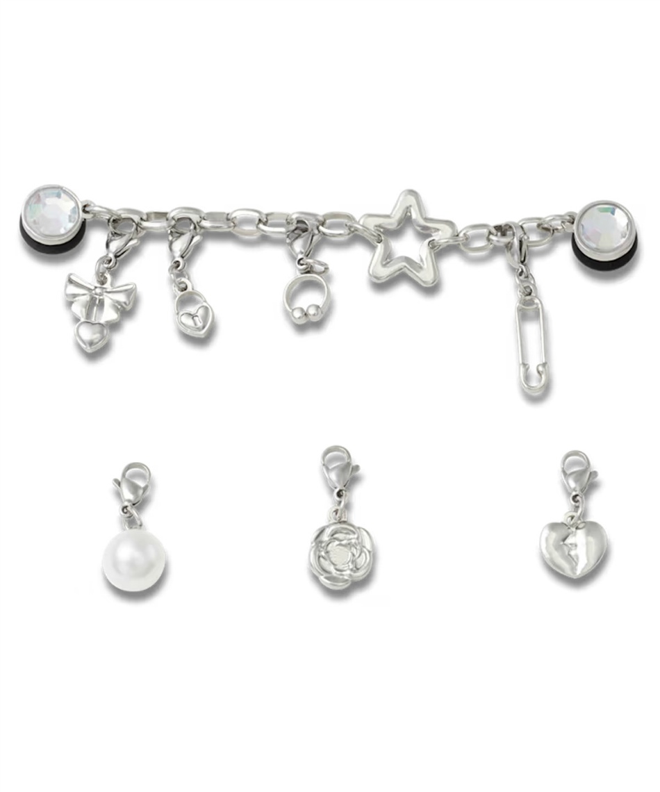 クロックス(crocs) 小物 リムーバブル パンク シルバー チャーム