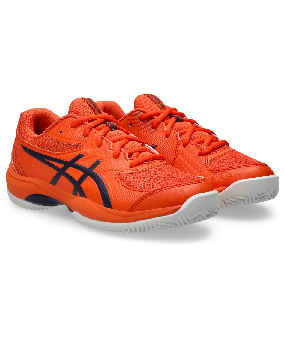 美品　asics テニスシューズ　オムニクレー　オレンジ　26cm テニスシューズ オムニ クレー ゲルゲーム GS OC 1044A082-800