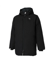 ダウンジャケット フードハーフダウンコート ブラック 633144