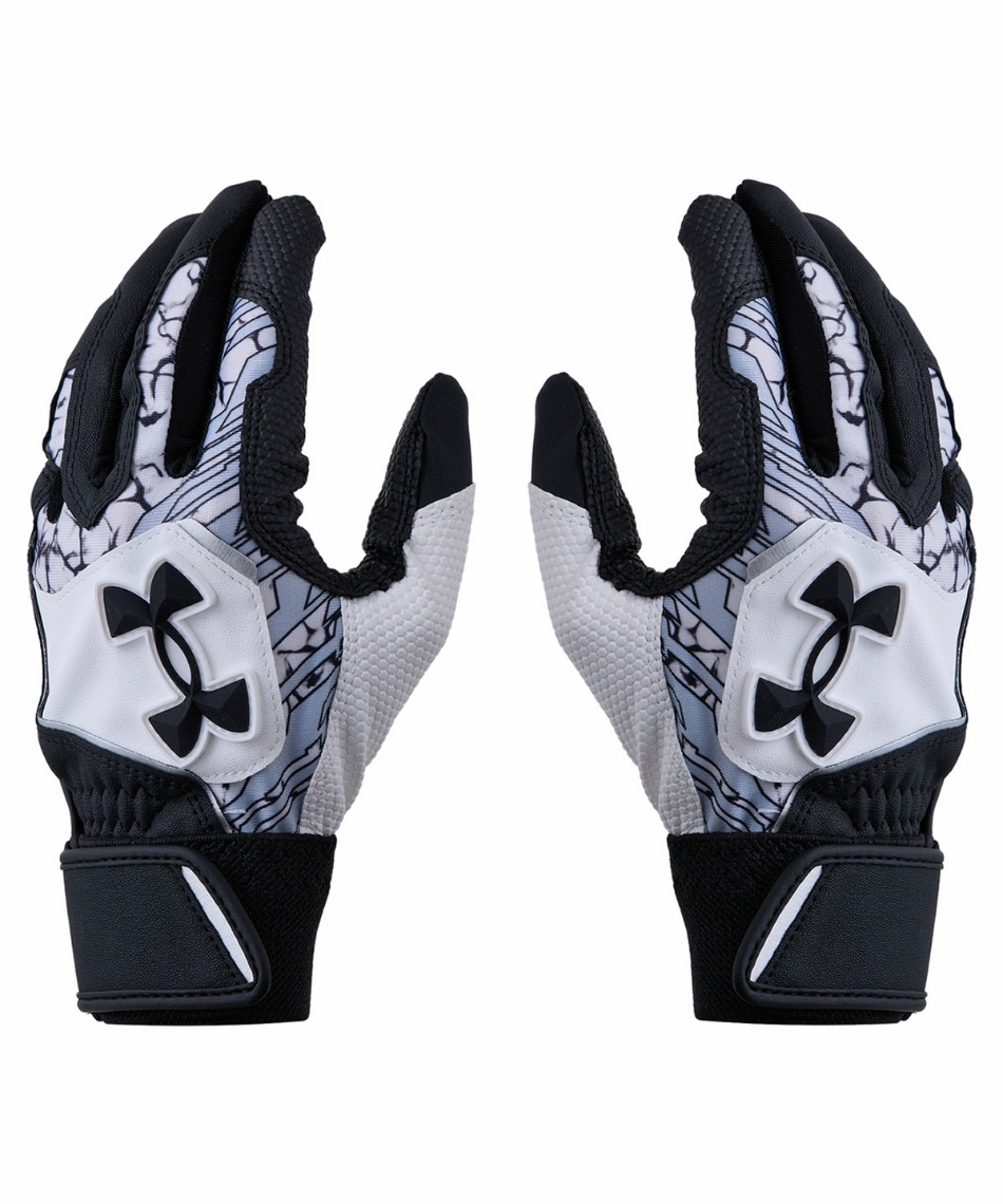 アンダーアーマー clutchfit バッティンググローブ UA YARD CLUTCH(L)白/灰 1265933-106