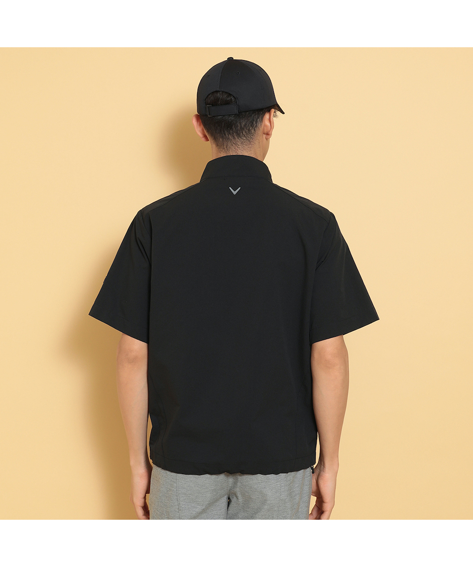 ゴルフウェア ブルゾン8WAYストレッチ 半袖プルオーバーブルゾン