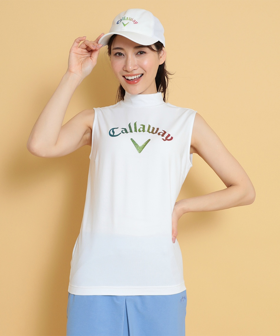新品Callaway(キャロウェイ) ノースリーブシャツモックネック2着セット キャロウェイ（CALLAWAY）（レディース）ゴルフウェア 接触冷感