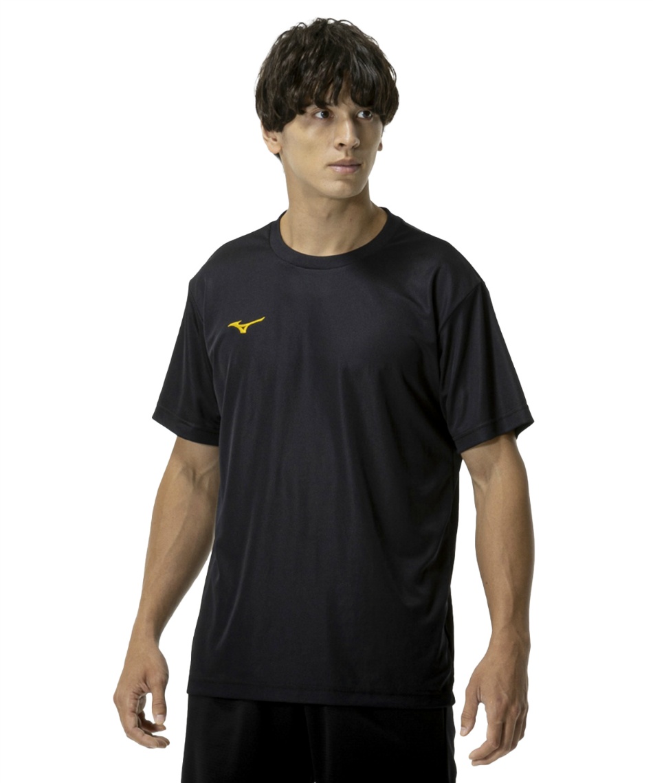 黒のスポーツTシャツ Tシャツ 半袖 ナビドライTシャツ 丸首 32MAC190 | スポーツ用品なら