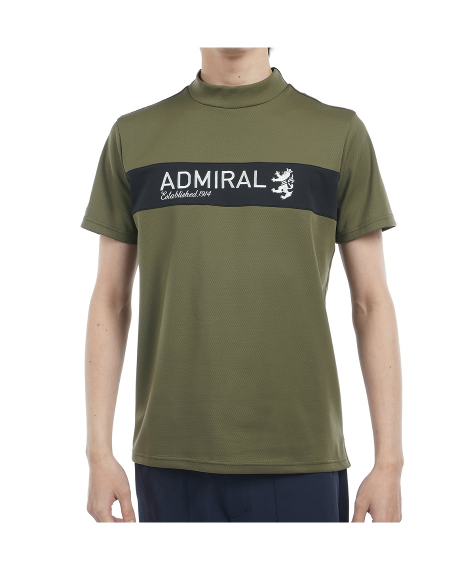Admiral - Admiral GOLF アドミラル モックネック 半袖 シャツ ゴルフ ウェア アドミラル ゴルフ モックネックシャツ Admiral GOLF FLAG MESH