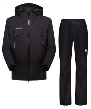 マムート MAMMUT CLIMATE Rain-Suit GORTEX セットアップ 上下 マウンテンパーカー パンツ L 黒 ブラック 1010-2656 /KH レディース マムート(MAMMUT) レインウェア上下セット CLIMATE Rain -Suit