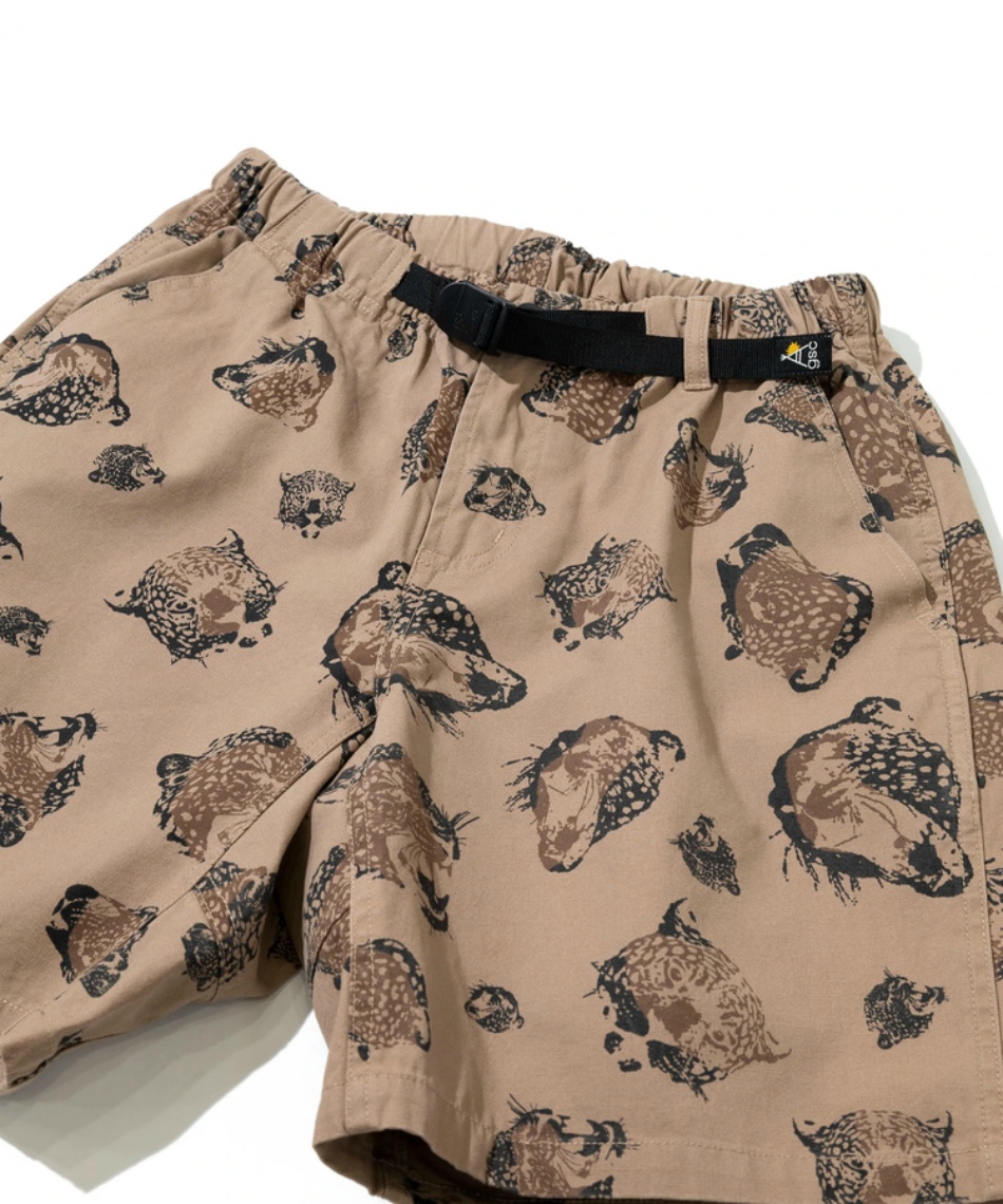 【新品】Go Slow Caravan 総柄プリントイージーショーツ 柴犬 キャンバス総柄プリントイージーショーツ (MENS)｜ファッション