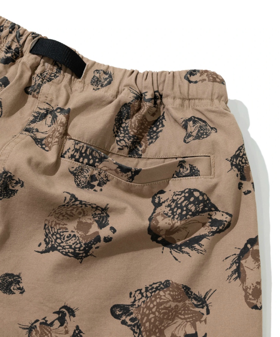 新品！4番 Lsize キャンバス総柄プリントイージーショーツ ゴースロー ゴースローキャラバン(Go Slow Caravan) ショートパンツ キャンバス総