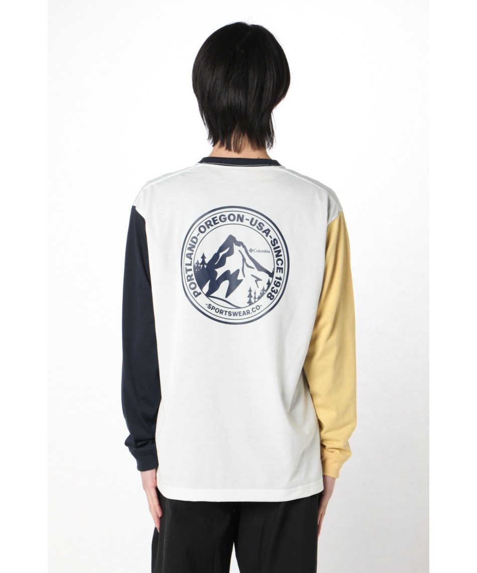 hiking patrol 長袖Tシャツ アーバンハイクグラフィックロングスリーブTシャツ(S Collegiate