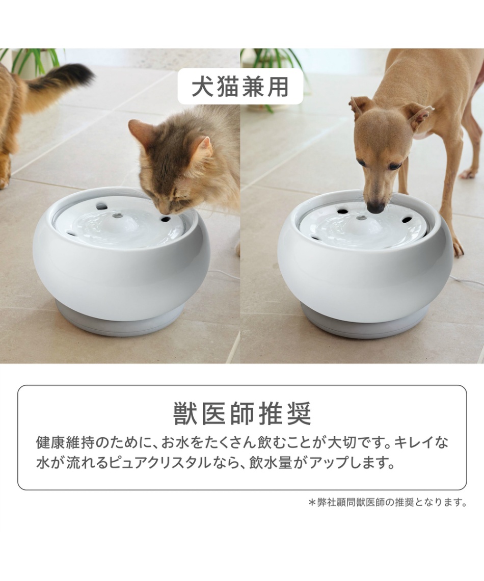 ジェックス GEX 給水器 猫犬兼用 健康 自動 フィルター 飲みやすい