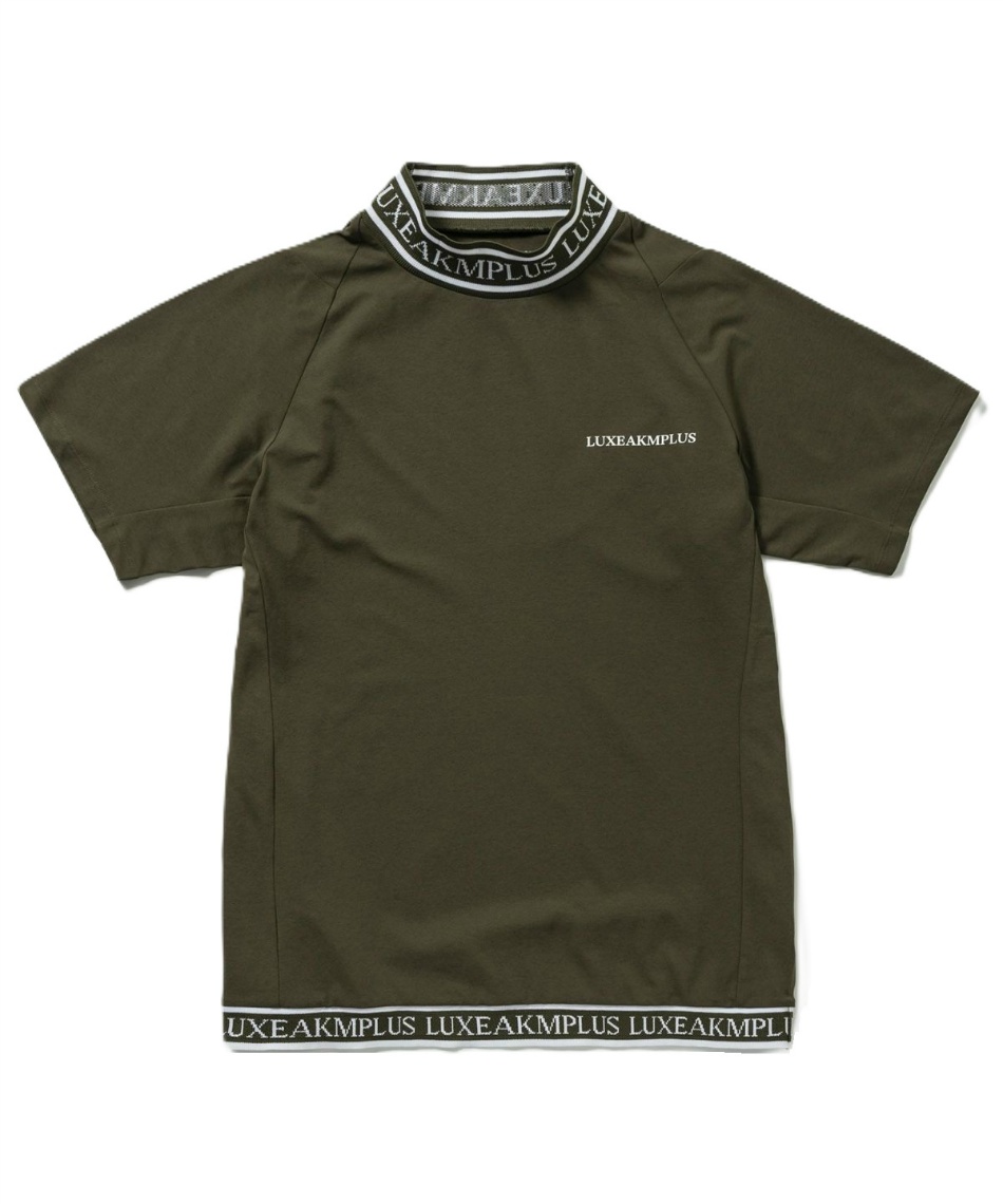 人気アイテム【ヴィトゥエルヴ】半袖/Tシャツ/総柄/モックネック/ライムグリーン 人気アイテム【ヴィトゥエルヴ】半袖/Tシャツ/総柄/モックネック