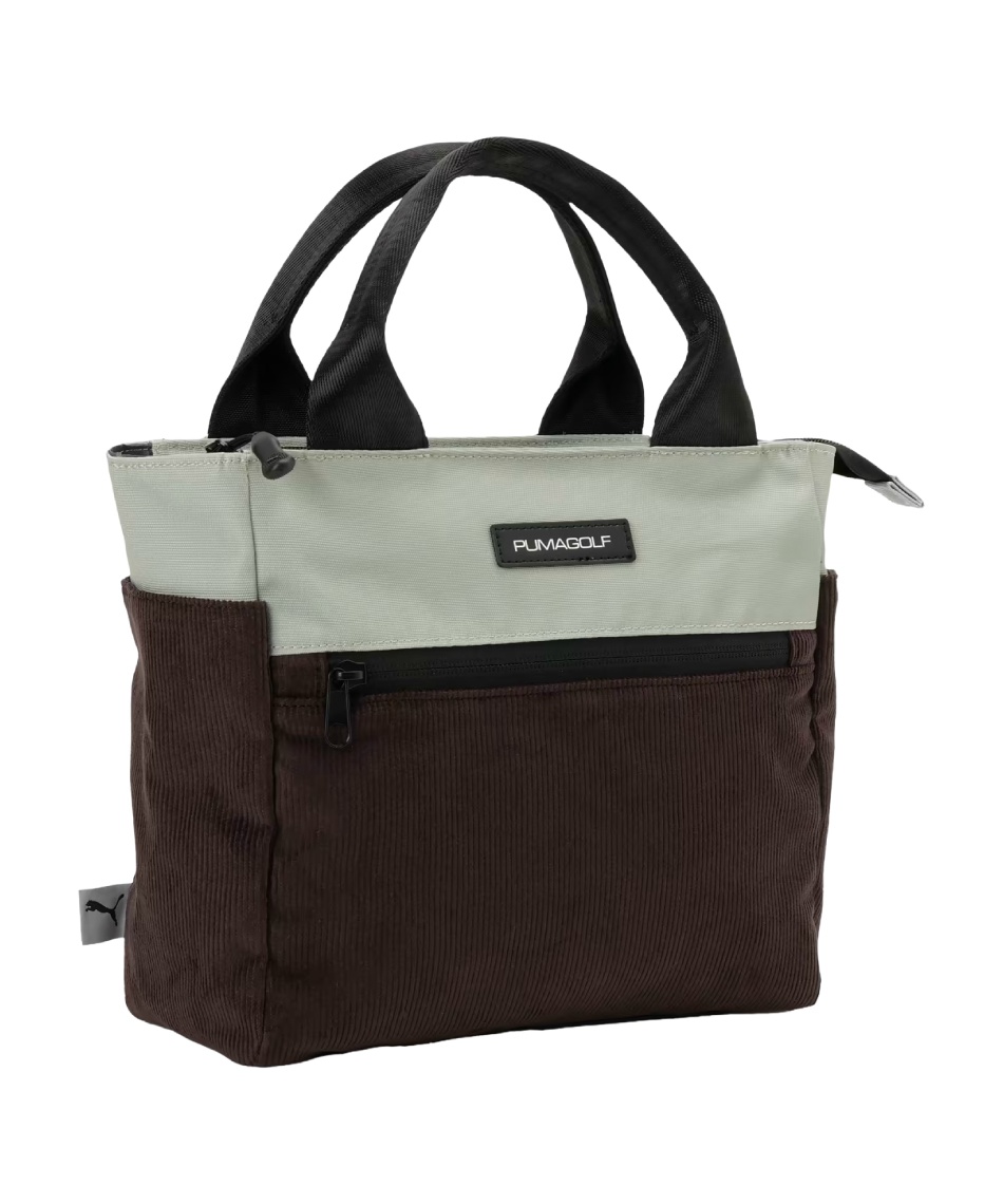 獲得ポイント54pt 【送料無料】プーマ(PUMA) ラウンドバッグ ゴルフ コーデュロイミックス ラウンドトートバッグ 6L 92496 【2025年モデル】 メンズ レディース BK/GY(03)