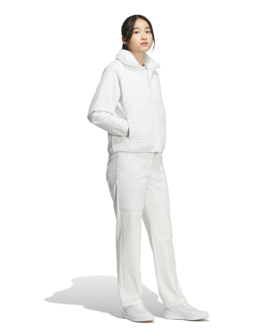 極美品]adidas XL ホワイト キルティングジャケット定価22000円