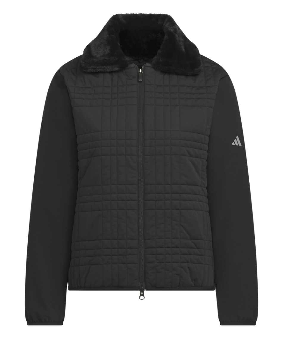 獲得ポイント180pt 【送料無料】アディダス(adidas) ゴルフウェア ブルゾン COLD .RDY デタッチャブルカラー キルトジャケット JWK08 【国内正規品】【2025年秋冬モデル】 レディース ブラック J/M