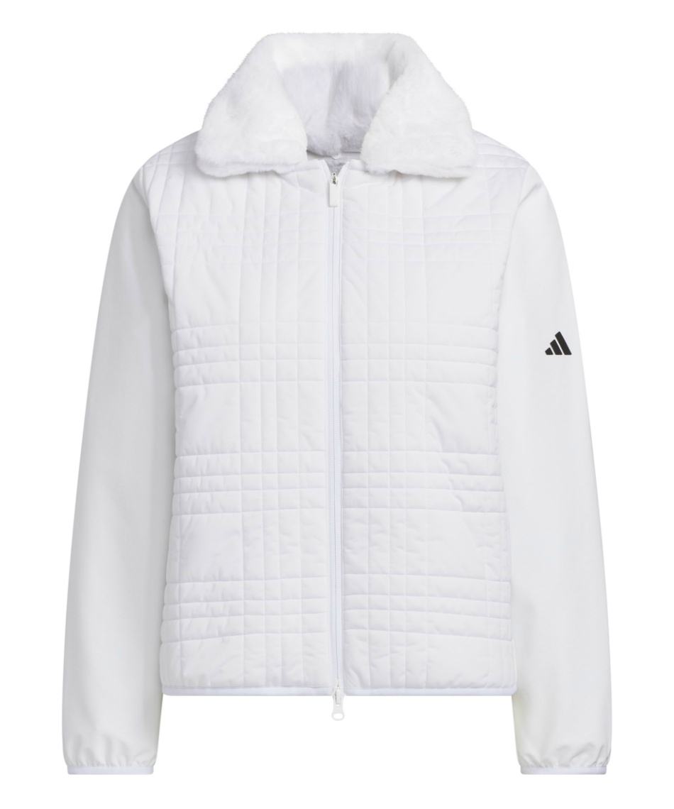 獲得ポイント180pt 【送料無料】アディダス(adidas) ゴルフウェア ブルゾン COLD .RDY デタッチャブルカラー キルトジャケット JWK08 【国内正規品】【2025年秋冬モデル】 レディース ホワイト J/M