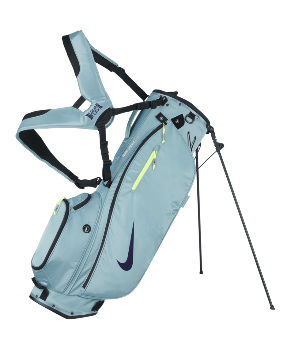 Nike イエローナイロンキャディバッグ　【シューズバックオマケ付】 大流行中！ 激安正規品 Nike 【シューズバックオマケ付